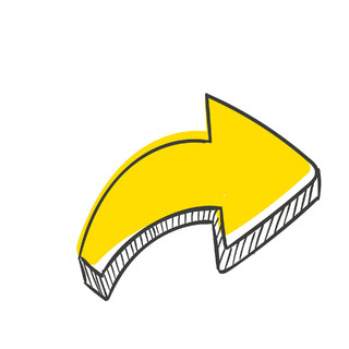 黄色卡通箭头元素GIF动态图